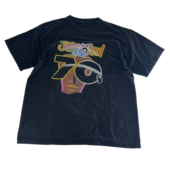 Vintage‎ Sweet Soul Of The 70s Shirt Mens 2XL Black Y2K Rap Tee Concert Tour 90s - Picture 1 of 10